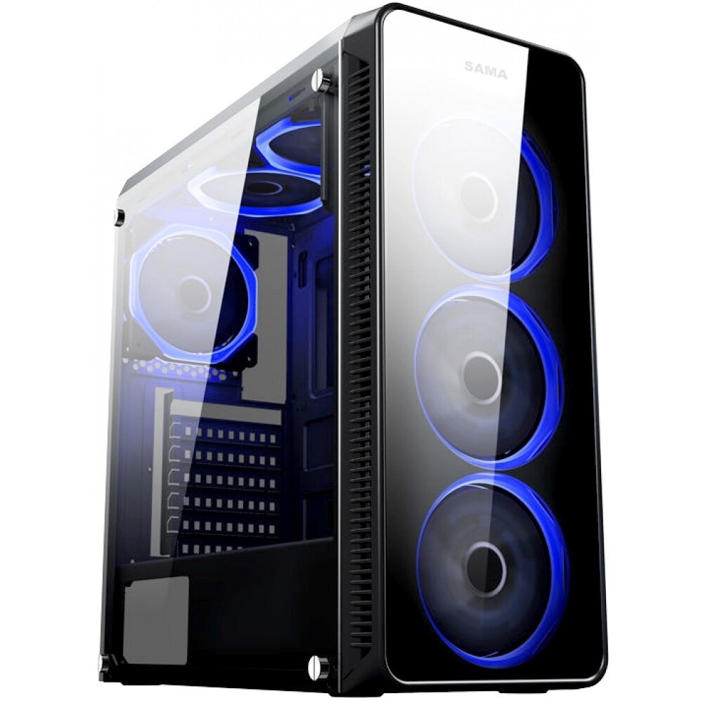 Компьютерный корпус Accord JP-X черный без БП ATX 2xUSB2.0 1xUSB3.0 bott PSU