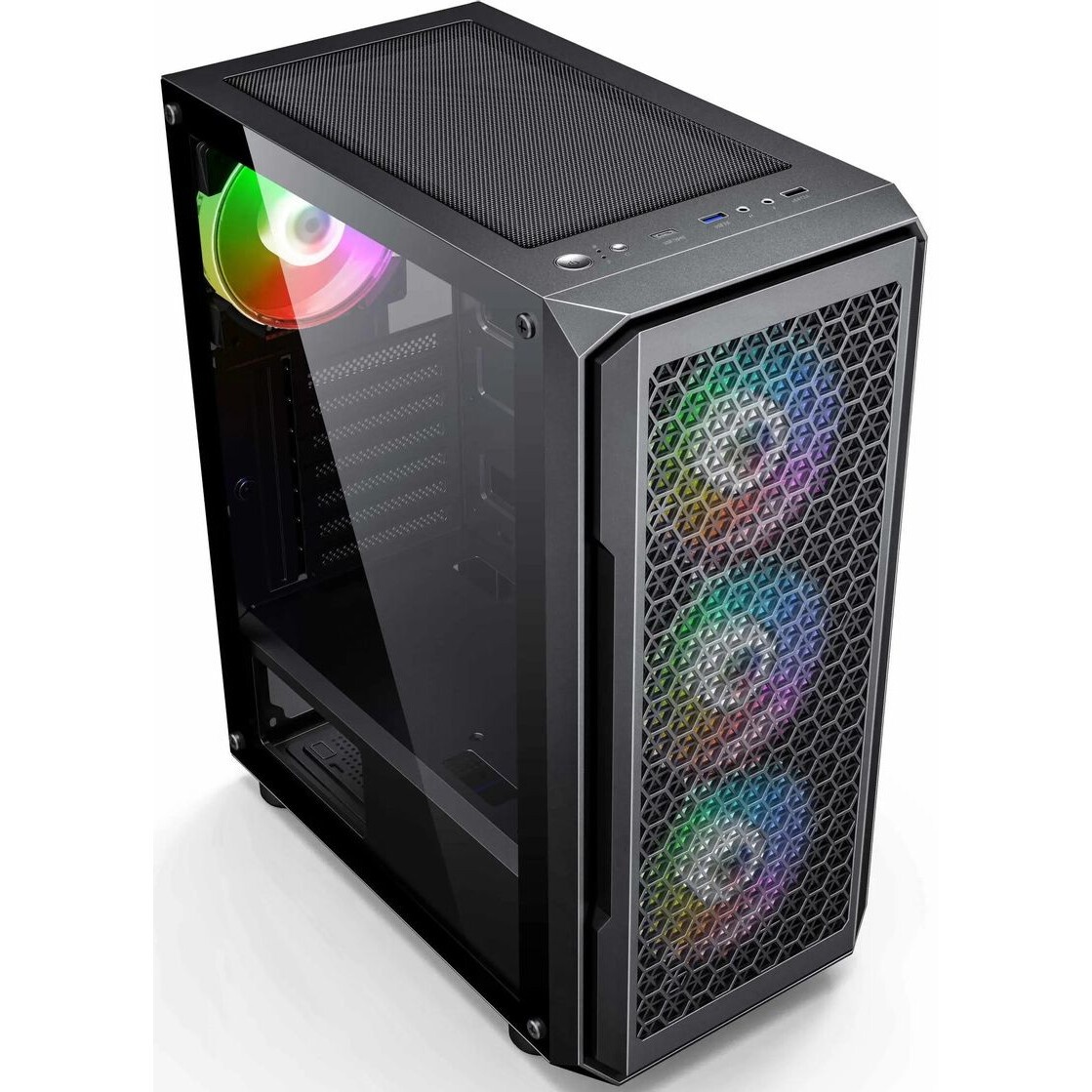 Компьютерный корпус Accord JP-X черный без БП ATX 2xUSB2.0 1xUSB3.0 bott PSU