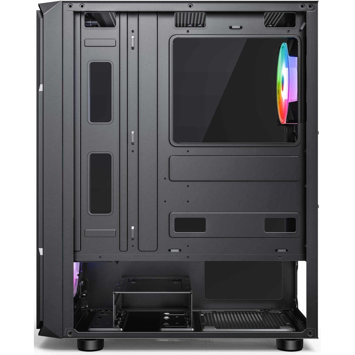 Компьютерный корпус Accord JP-X черный без БП ATX 2xUSB2.0 1xUSB3.0 bott PSU