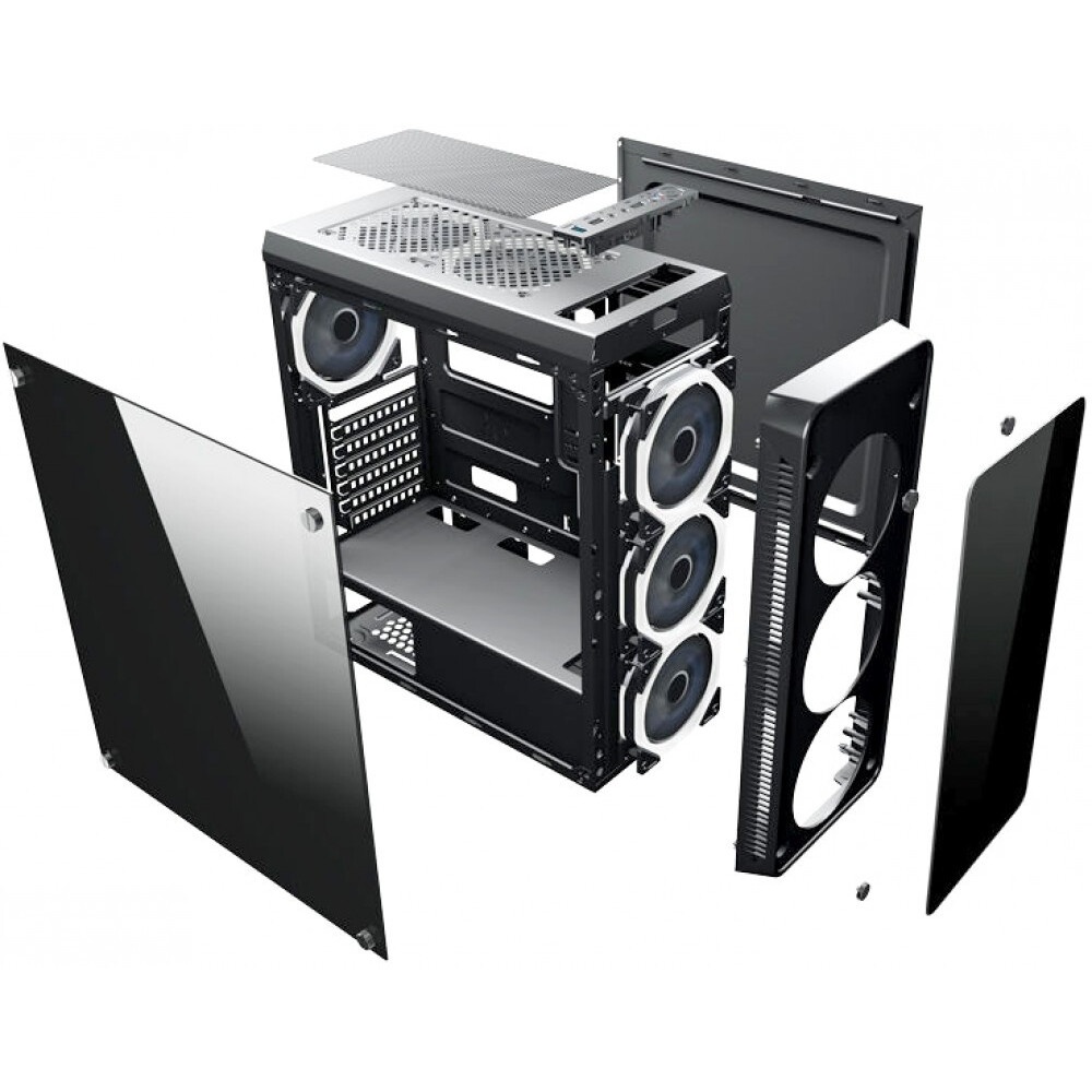 Компьютерный корпус Accord JP-X черный без БП ATX 2xUSB2.0 1xUSB3.0 bott PSU