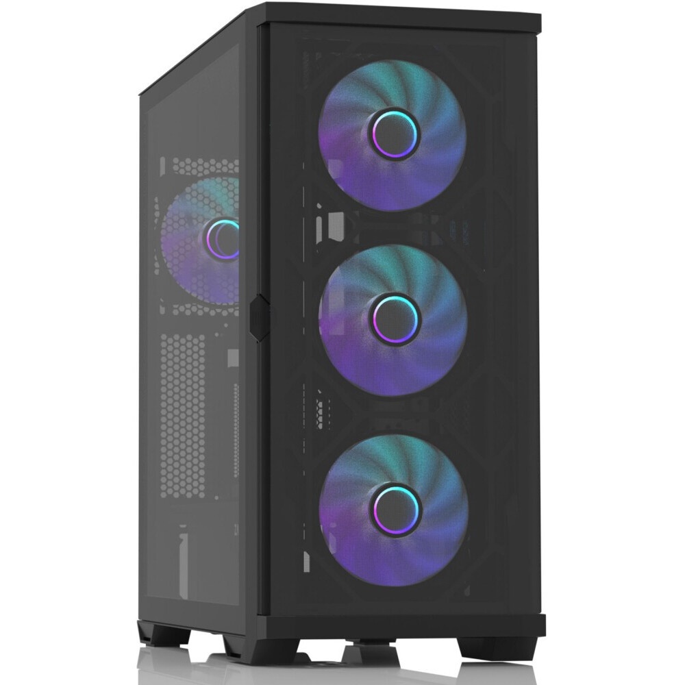 Компьютерный корпус Accord JP-X черный без БП ATX 2xUSB2.0 1xUSB3.0 bott PSU