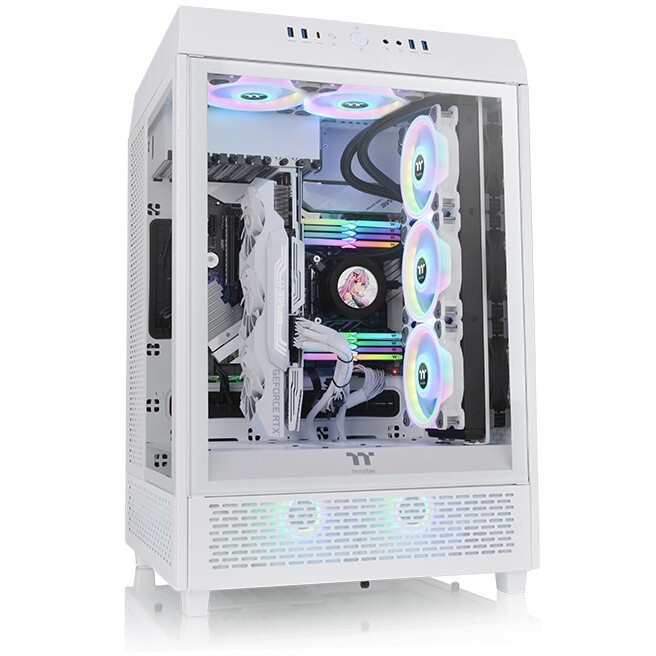 Компьютерный корпус Thermaltake The Tower 500 Snow CA-1X1-00M6WN-00 White,Win,SPCC,Tempered Glass*3,