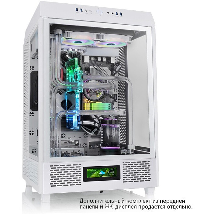 Компьютерный корпус Thermaltake The Tower 500 Snow CA-1X1-00M6WN-00 White,Win,SPCC,Tempered Glass*3,