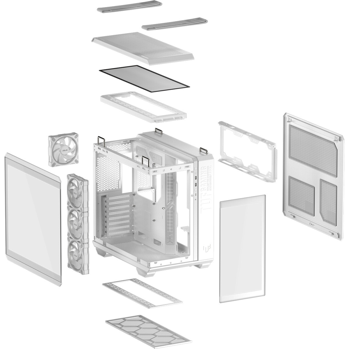 Компьютерный корпус Thermaltake The Tower 500 Snow CA-1X1-00M6WN-00 White,Win,SPCC,Tempered Glass*3,
