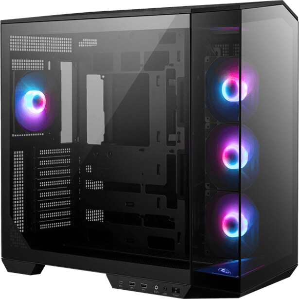 Компьютерный корпус XPG INVADER X BLACK (INVADERXMT-BKCWW) Mid-Tower Gaming ATX PC Case with Panoram