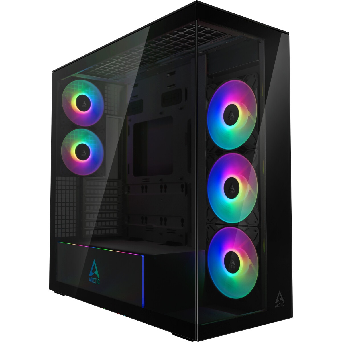 Компьютерный корпус XPG INVADER X BLACK (INVADERXMT-BKCWW) Mid-Tower Gaming ATX PC Case with Panoram