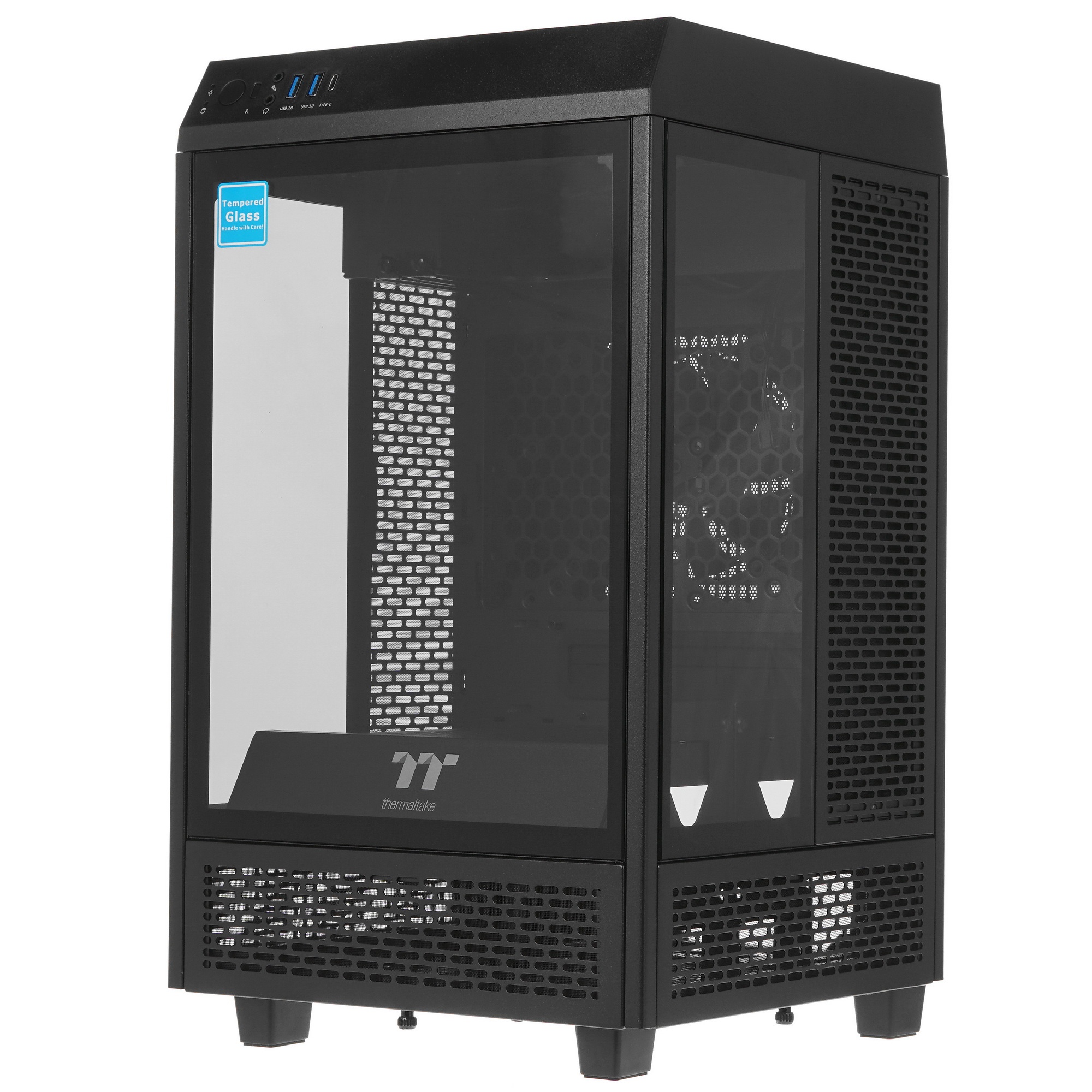 Корпус Thermaltake The Tower 100 черный без БП ATX 2x120mm 2xUSB3.0 1xUSB3.1 audio bott PSU
