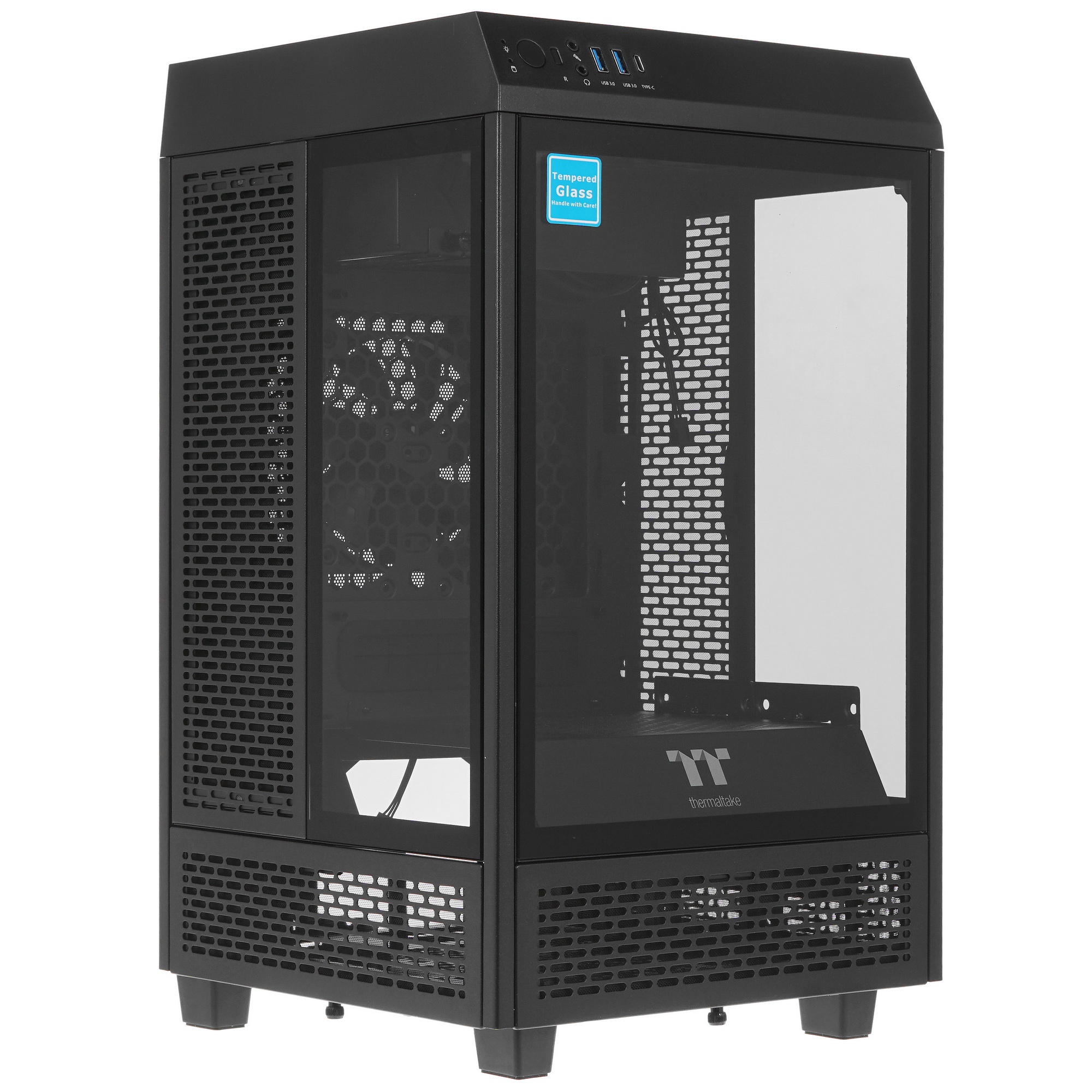 Корпус Thermaltake The Tower 100 черный без БП ATX 2x120mm 2xUSB3.0 1xUSB3.1 audio bott PSU