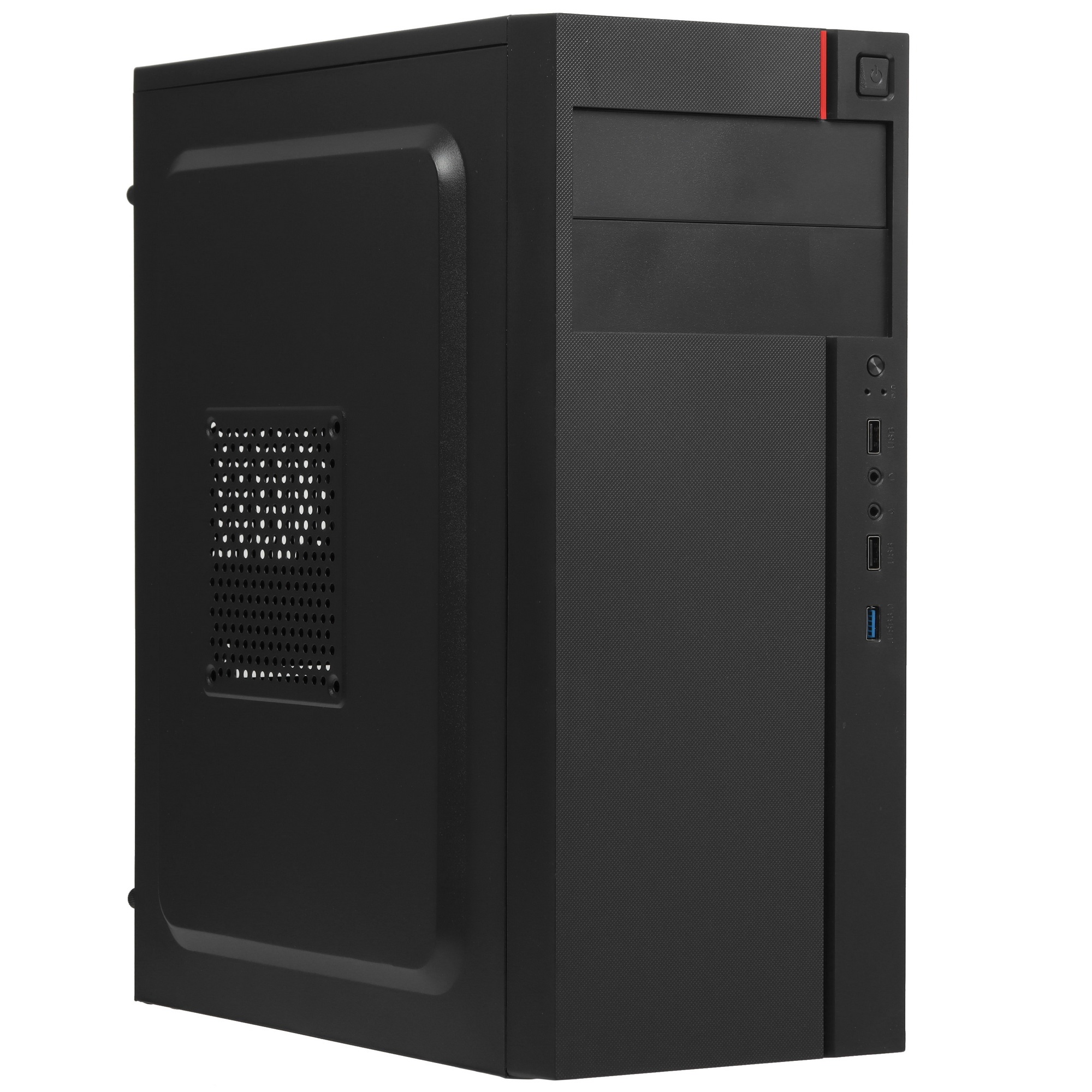 Компьютерный корпус Miditower ExeGate AA-440U-AA350 (ATX, AA350 8 см, 2*USB+1*USB3.0, аудио, черный)