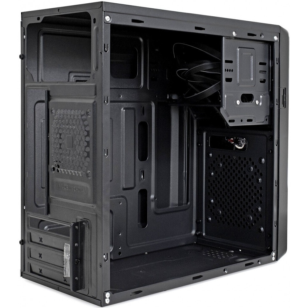 Компьютерный корпус Minitower ExeGate mEVO-9302-RGB-500W-12 (mATX, БП 500NPX с вент. 12см, 2*USB+1*U