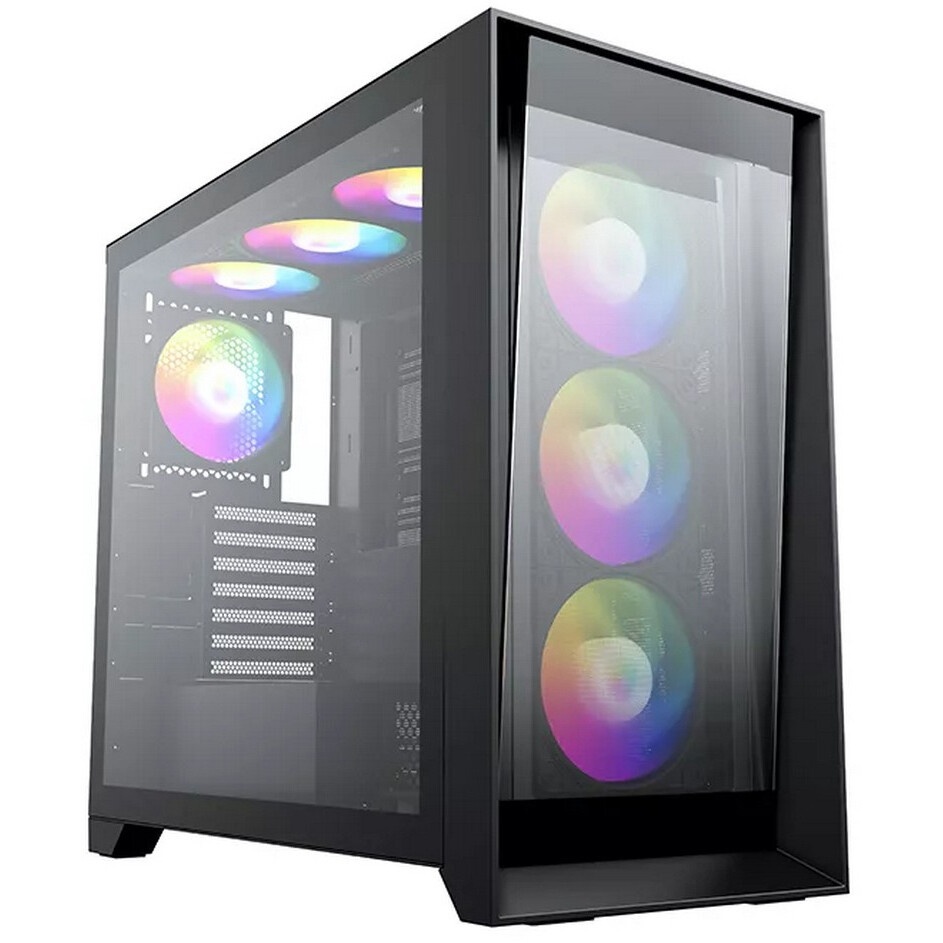 Компьютерный корпус "Lagrange"; ATX, Black, FANS: 120mm ARGB: 3 Top + 1 Rear + HUB. Drive bay int: 3