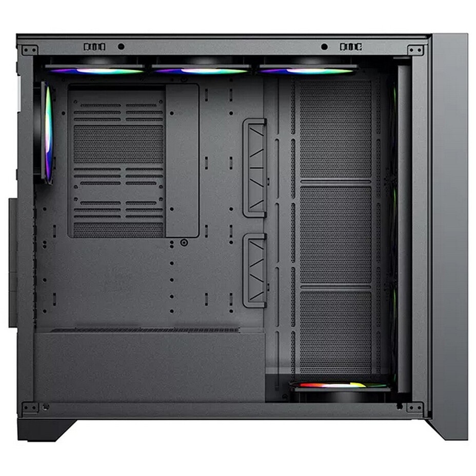 Компьютерный корпус "Lagrange"; ATX, Black, FANS: 120mm ARGB: 3 Top + 1 Rear + HUB. Drive bay int: 3