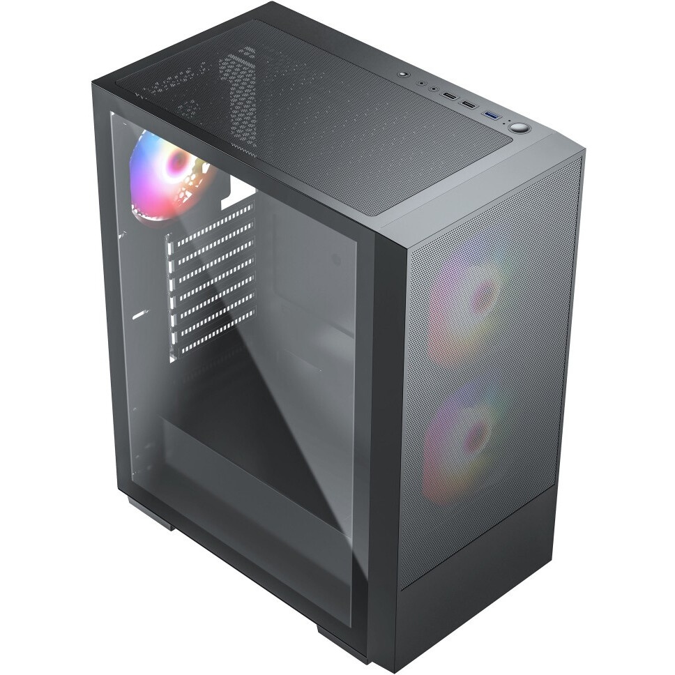 Компьютерный корпус "Lagrange"; ATX, Black, FANS: 120mm ARGB: 3 Top + 1 Rear + HUB. Drive bay int: 3