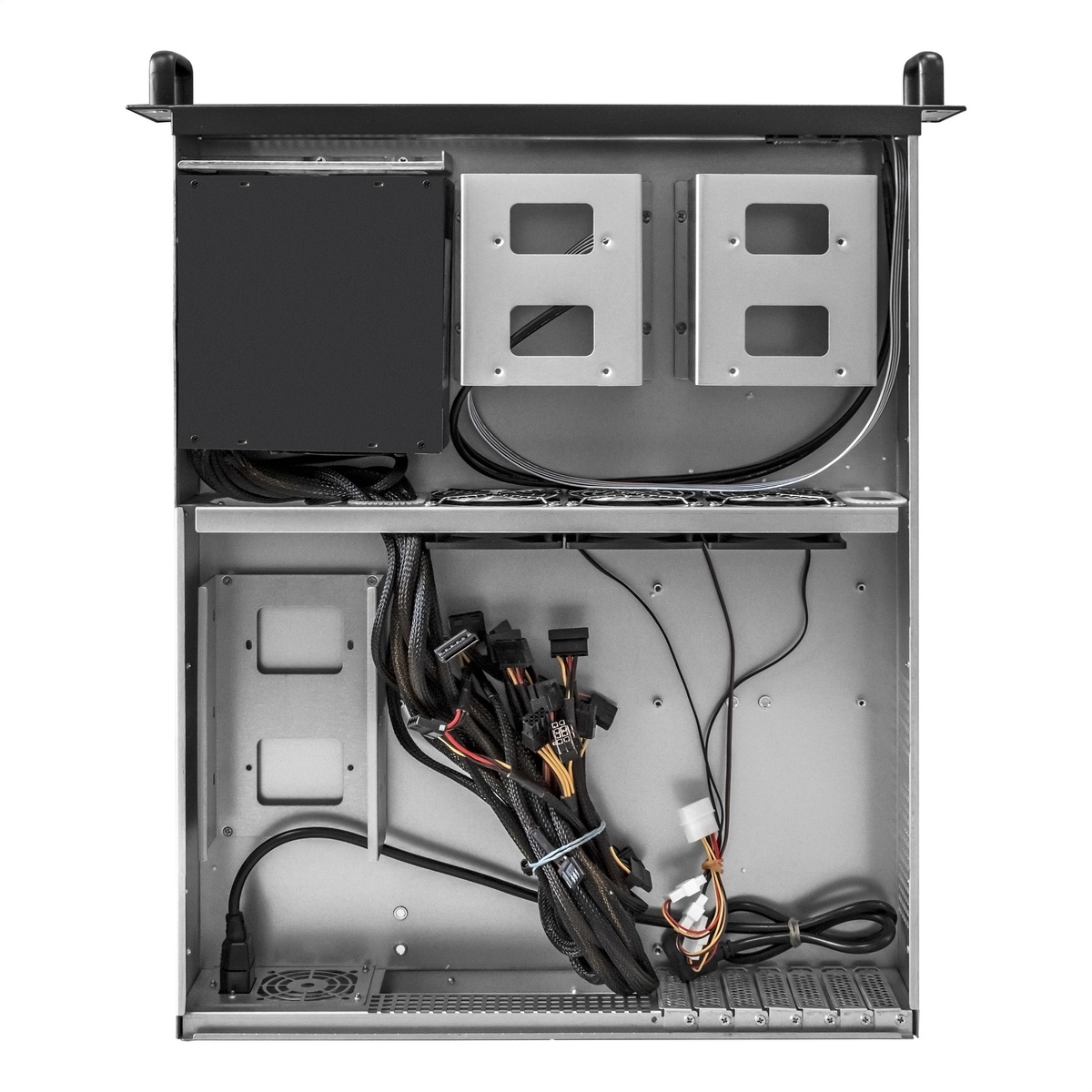 Серверный корпус ExeGate EX293343RUS Pro 2U550-08 RM 19", высота 2U, глубина 550, БП 1100ADS, 2*USB