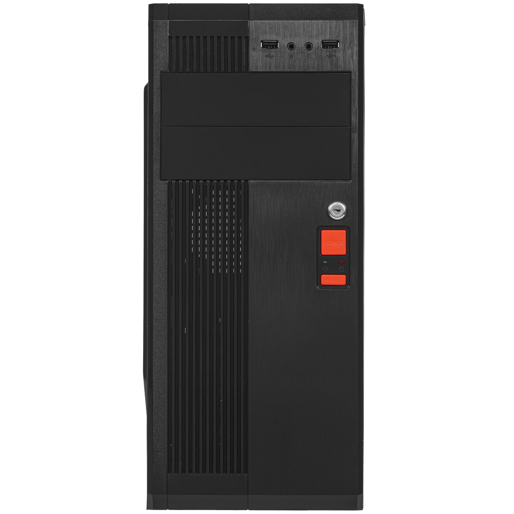 Компьютерный корпус Miditower ExeGate UN-605B Black, ATX, , 2*USB, Audio, замок блокировки к
