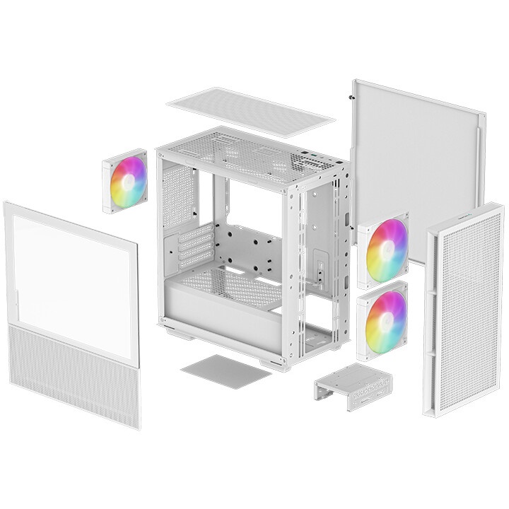 Компьютерный корпус Deepcool MACUBE 110 WH белый без БП ATX 1x120mm 2xUSB3.0 audio bott PSU
