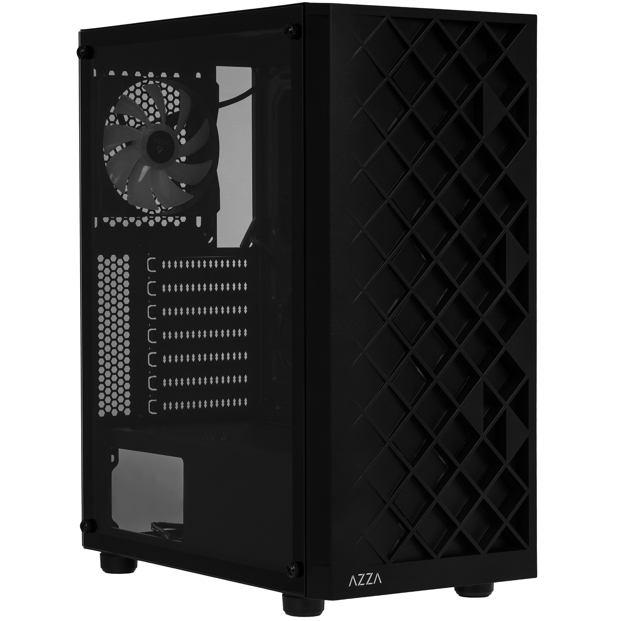Компьютерный корпус Azza Spectra черный без БП ATX 7x120mm 2x140mm 2xUSB2.0 1xUSB3.0 audio bott PSU