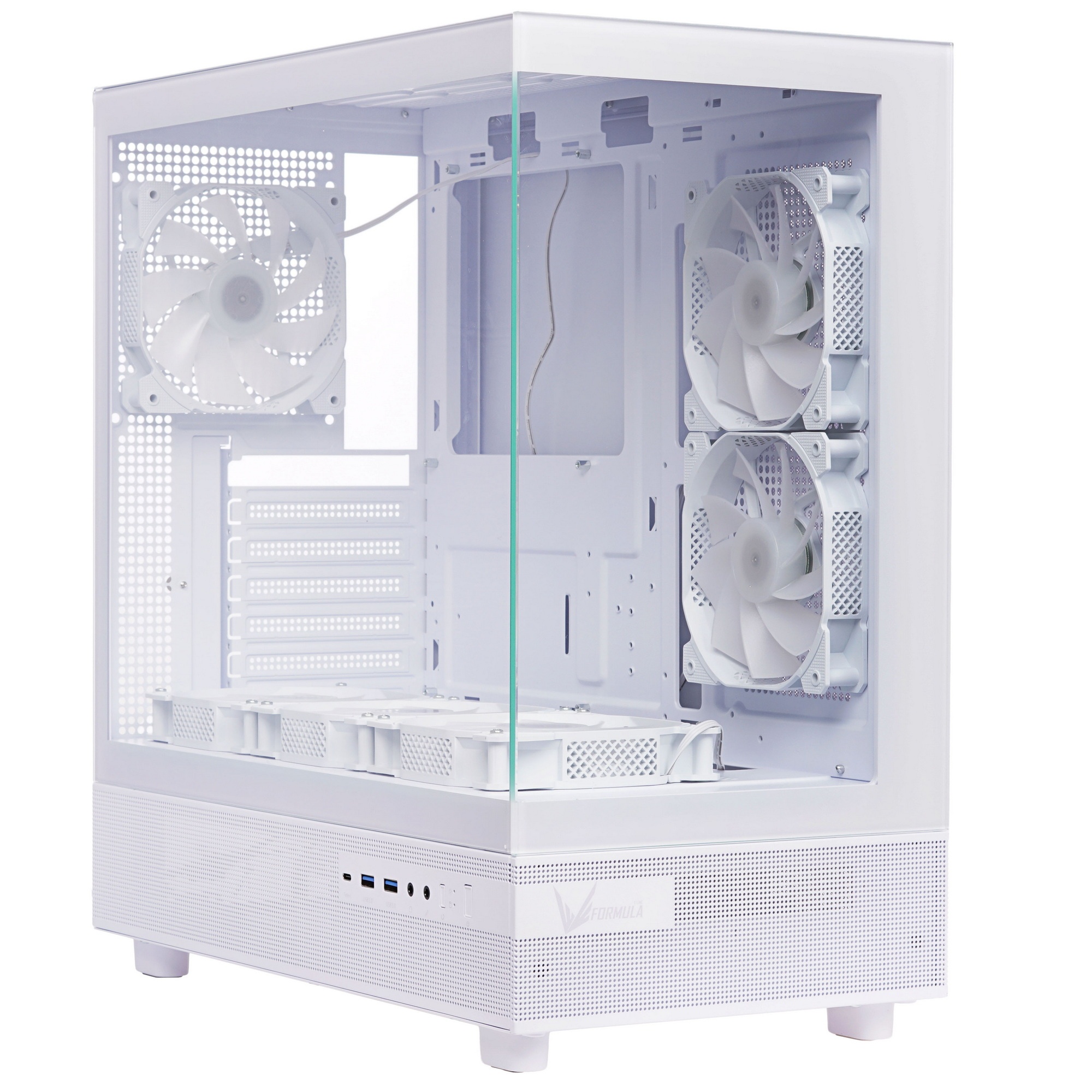 Компьютерный корпус AeroCool / Formula Crystal Z8 COSMIC белый без БП ATX 3x120mm 5x140mm 1xUSB2.0 1
