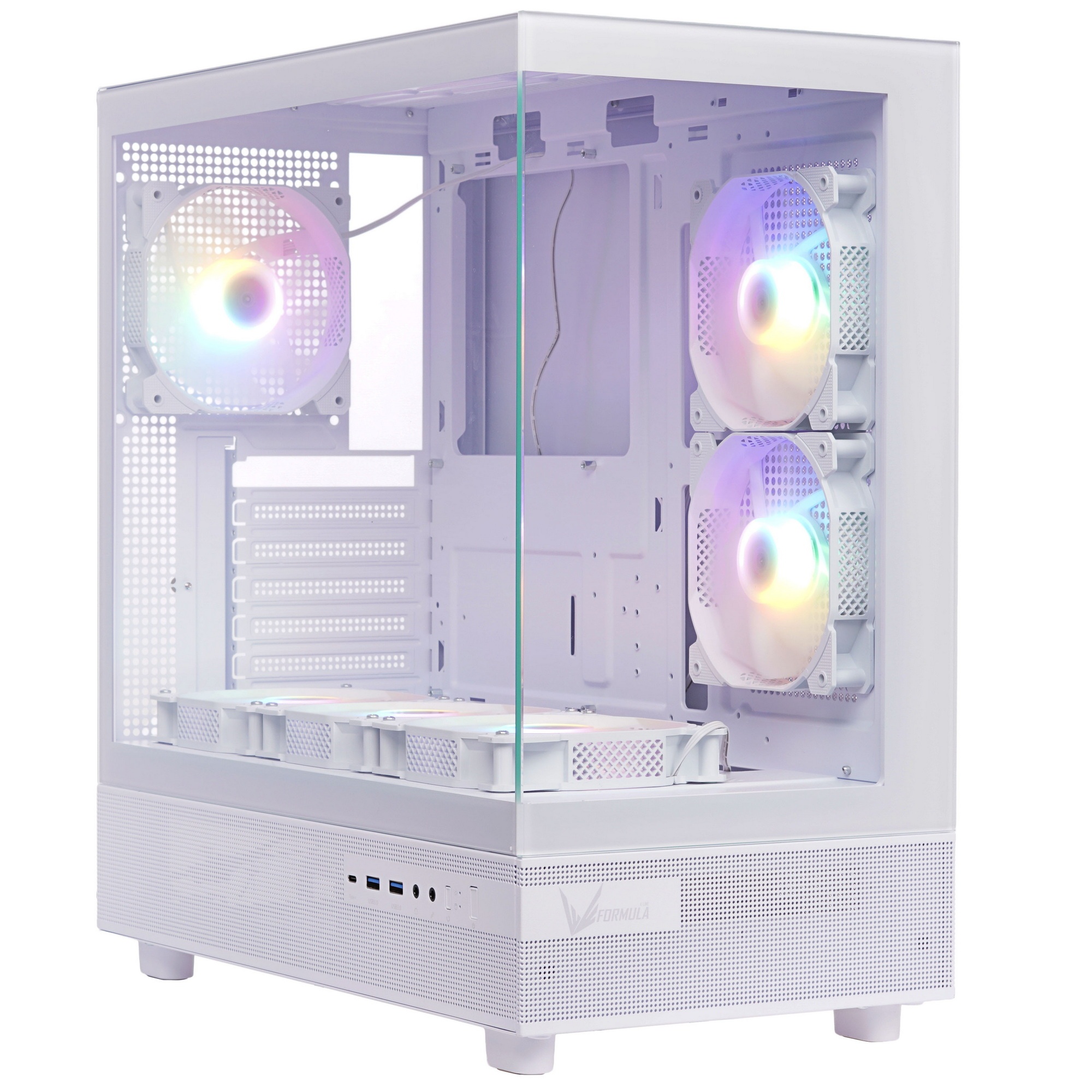 Компьютерный корпус AeroCool / Formula Crystal Z8 COSMIC белый без БП ATX 3x120mm 5x140mm 1xUSB2.0 1