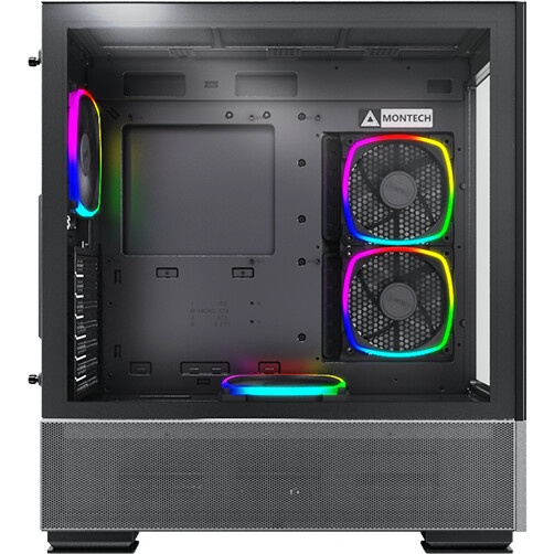 Компьютерный корпус Montech SKY ONE Lite черный без БП ATX 3x120mm 2xUSB3.0 1xUSB3.1 audio bott PSU