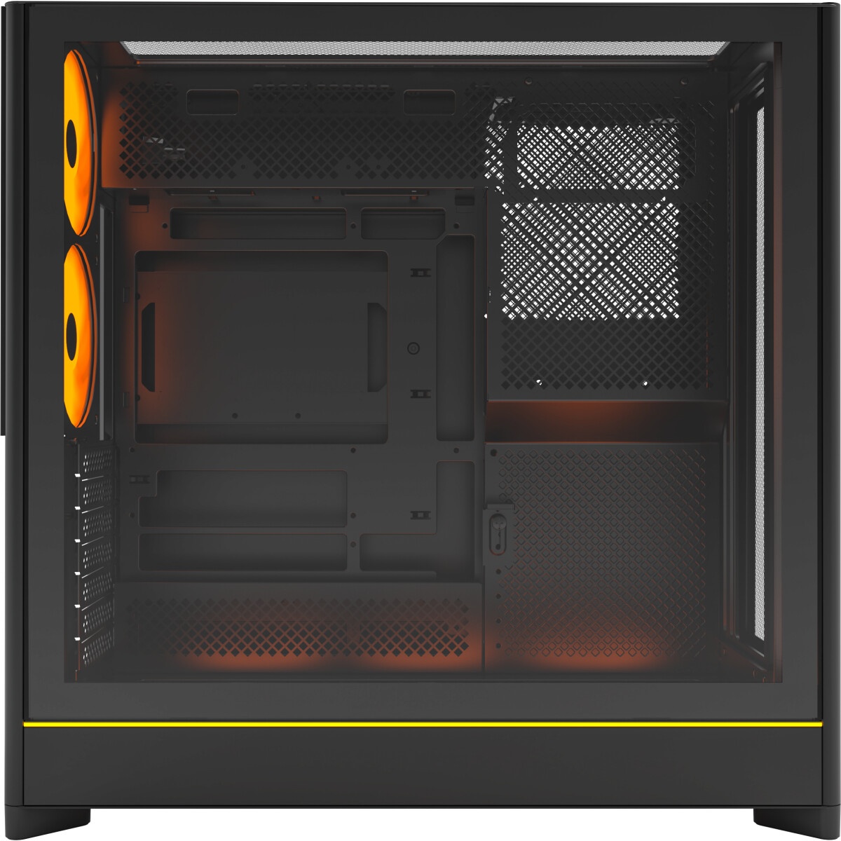 Компьютерный корпус Montech SKY ONE Lite черный без БП ATX 3x120mm 2xUSB3.0 1xUSB3.1 audio bott PSU