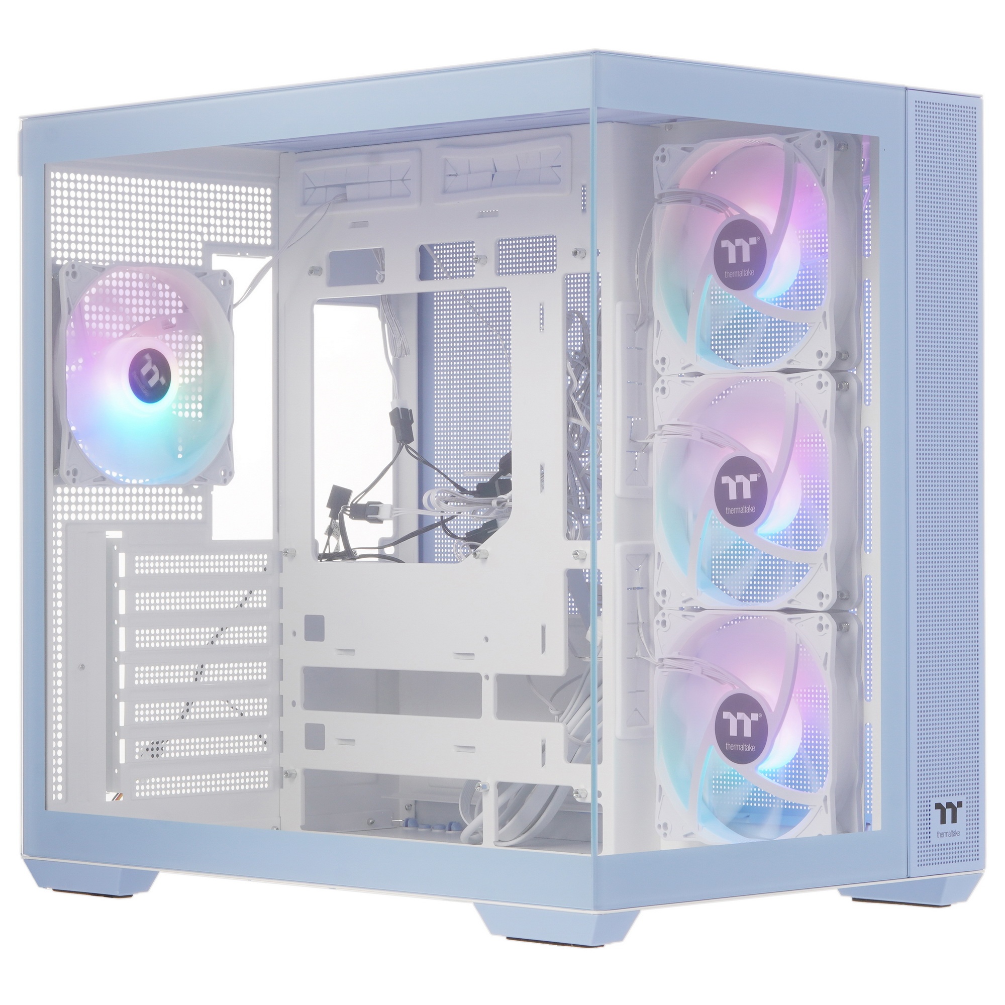 Компьютерный корпус Thermaltake View 380 TG ARGB синий без БП ATX 6x120mm 2x140mm 1x200mm 2xUSB3.0 a