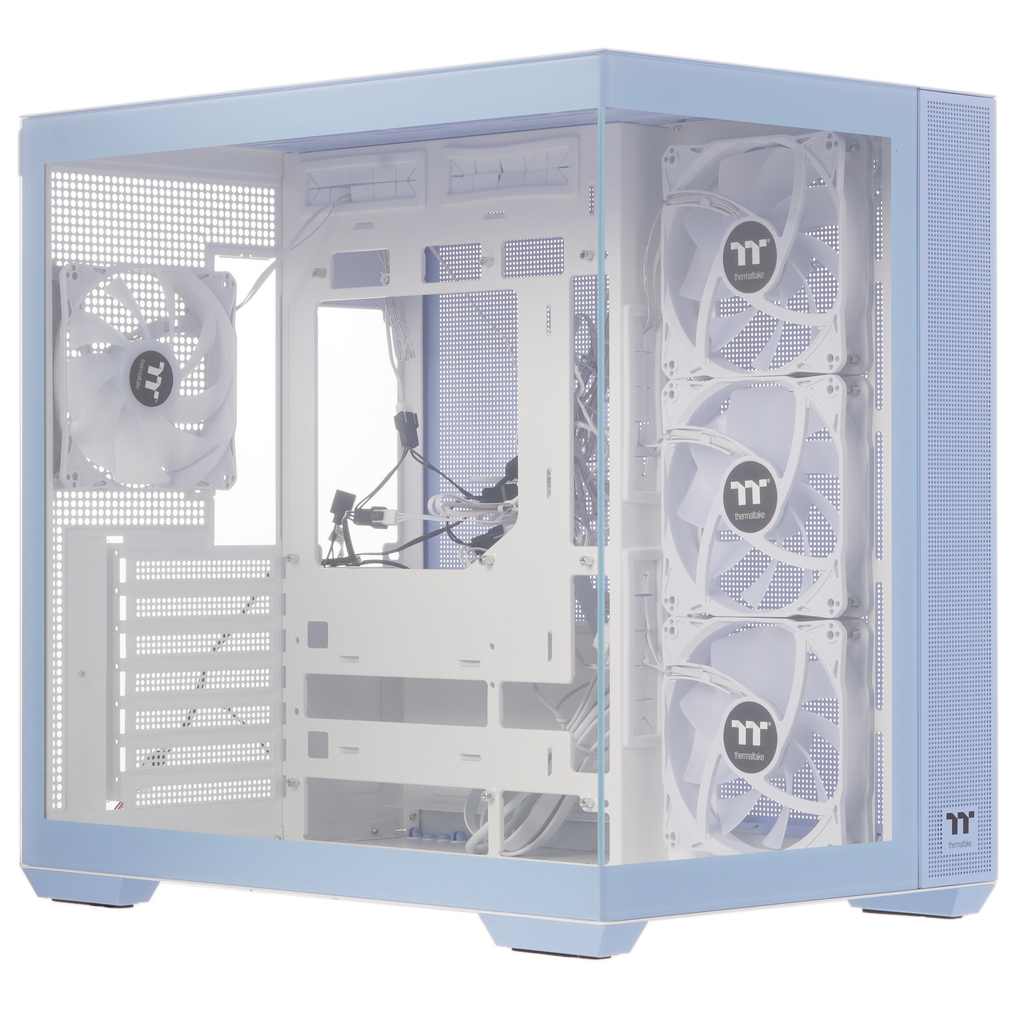 Компьютерный корпус Thermaltake View 380 TG ARGB синий без БП ATX 6x120mm 2x140mm 1x200mm 2xUSB3.0 a