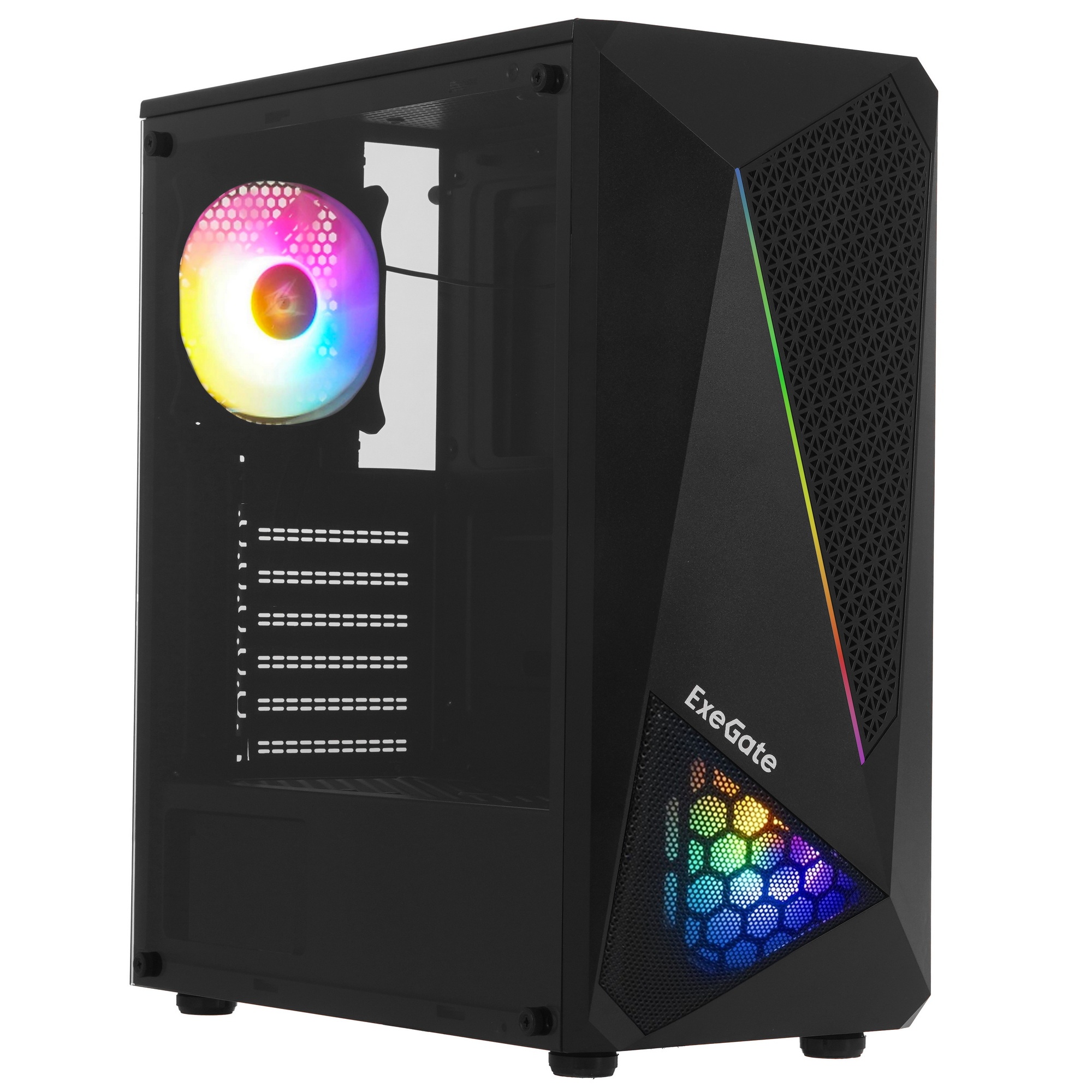 Компьютерный корпус Miditower ExeGate EVO-8225-NPX600 (ATX, БП 600NPX с вент. 12см, 2*USB+1*USB3.0,