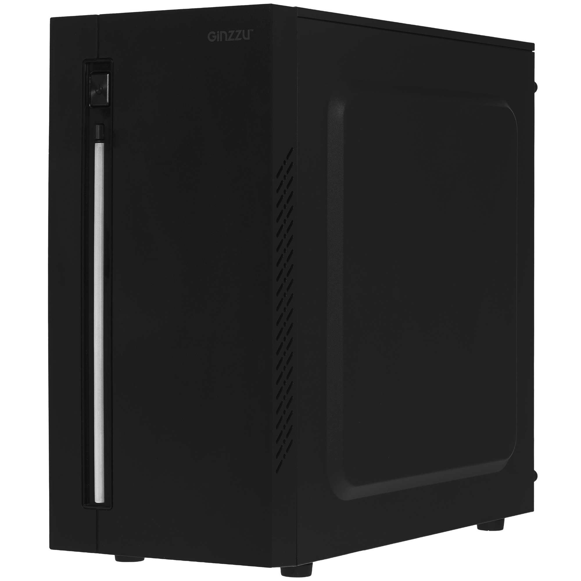 Корпус MiniTower Ginzzu D370, RGB, Акриловое стекло, mATX, 2xUSB2.0, черный, без БП, без вентиляторо