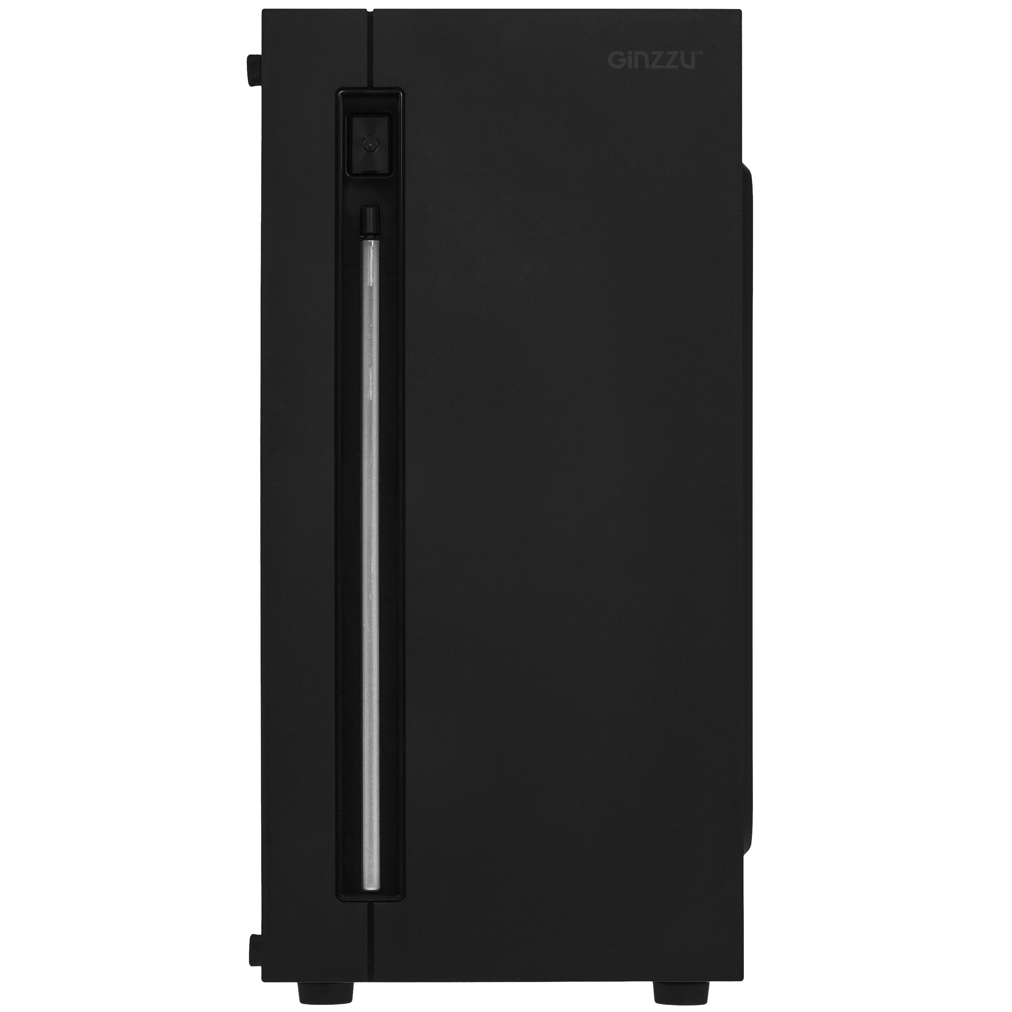 Корпус MiniTower Ginzzu D370, RGB, Акриловое стекло, mATX, 2xUSB2.0, черный, без БП, без вентиляторо