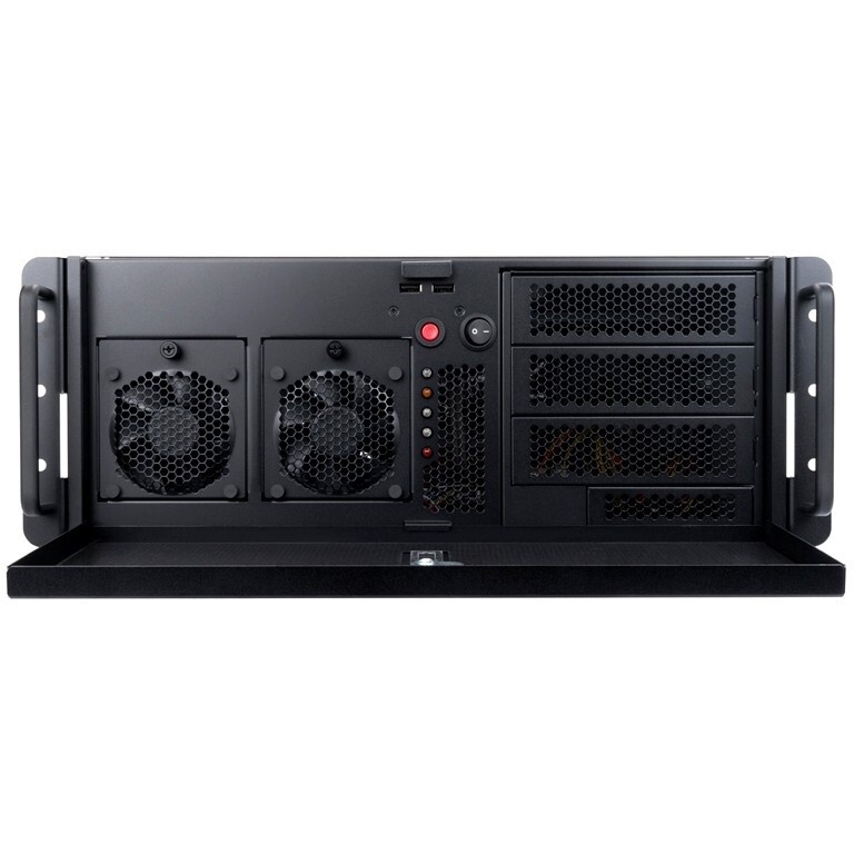 Корпус InWin IW-R400-01N /USB3.0*2/Rear fan 8025mm 4200RPM*2/Front fan 8025mm 4200RPM*2/Front door/A