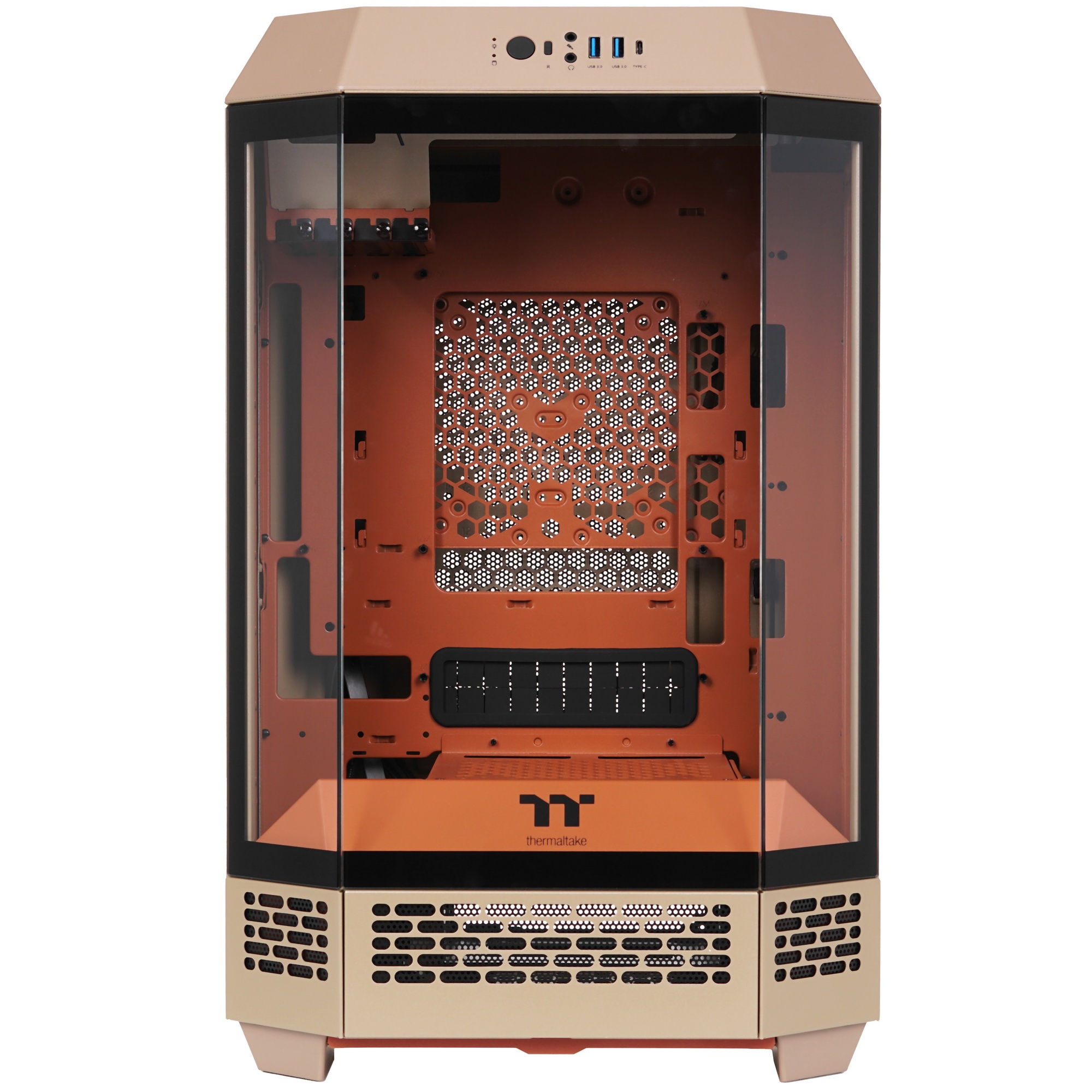 Корпус Thermaltake The Tower 300 Gravel Send коричневый без БП mATX 8x120mm 6x140mm 2xUSB3.0 audio b