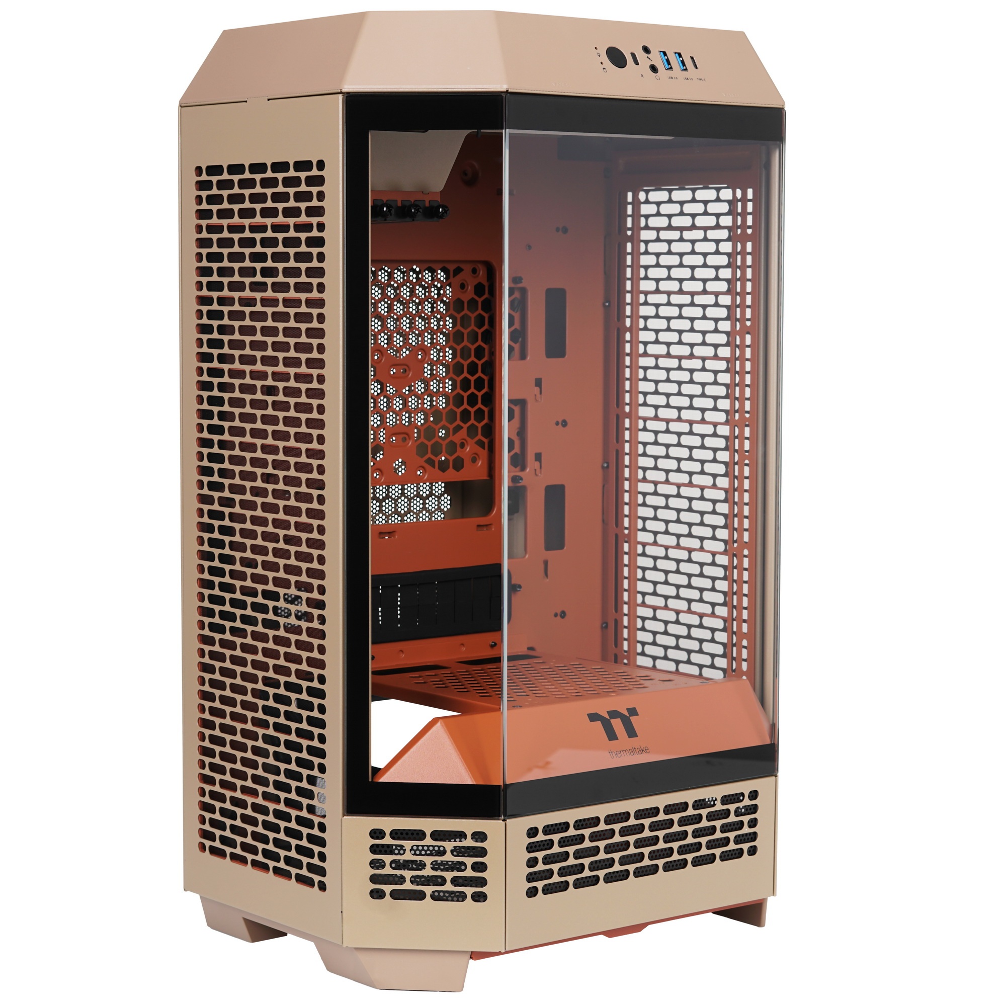 Корпус Thermaltake The Tower 300 Gravel Send коричневый без БП mATX 8x120mm 6x140mm 2xUSB3.0 audio b
