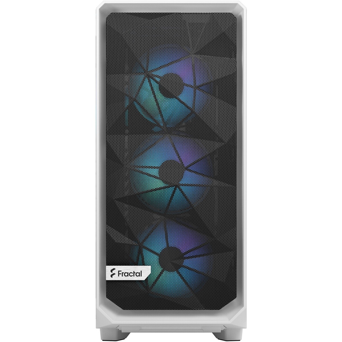 Корпус ПК без блока питания Fractal Design Meshify 2 Compact RGB TG Light Tint, Midi-Tower, 4x120mm
