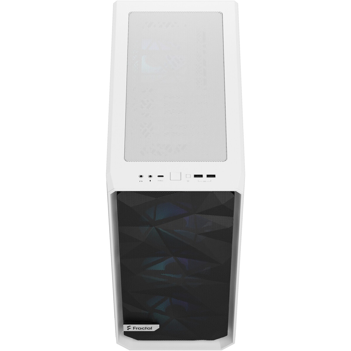 Корпус ПК без блока питания Fractal Design Meshify 2 Compact RGB TG Light Tint, Midi-Tower, 4x120mm