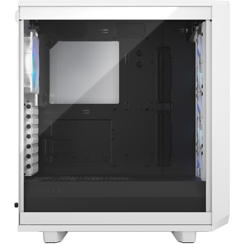 Корпус ПК без блока питания Fractal Design Meshify 2 Compact RGB TG Light Tint, Midi-Tower, 4x120mm