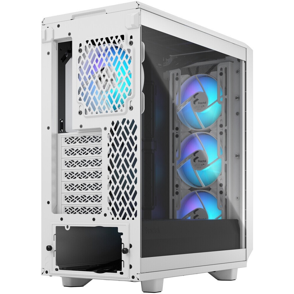 Корпус ПК без блока питания Fractal Design Meshify 2 Compact RGB TG Light Tint, Midi-Tower, 4x120mm