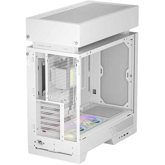 Корпус ПК без блока питания Fractal Design Meshify 2 Compact RGB TG Light Tint, Midi-Tower, 4x120mm