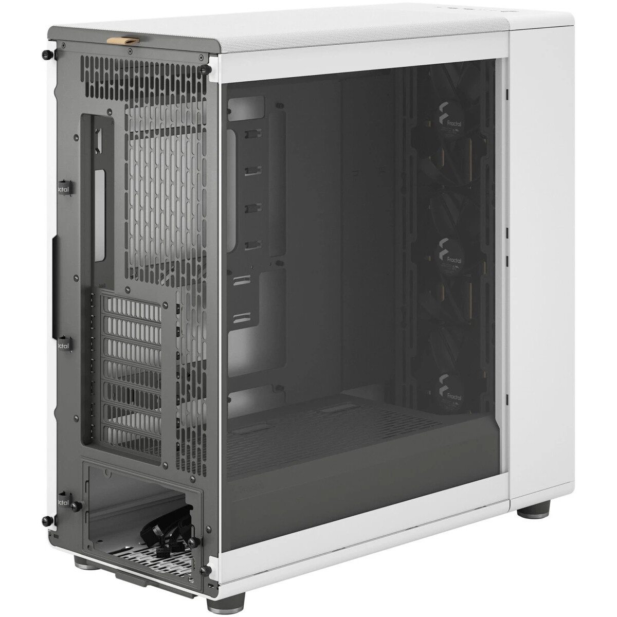 Корпус ПК без блока питания Fractal Design Meshify 2 Compact RGB TG Light Tint, Midi-Tower, 4x120mm