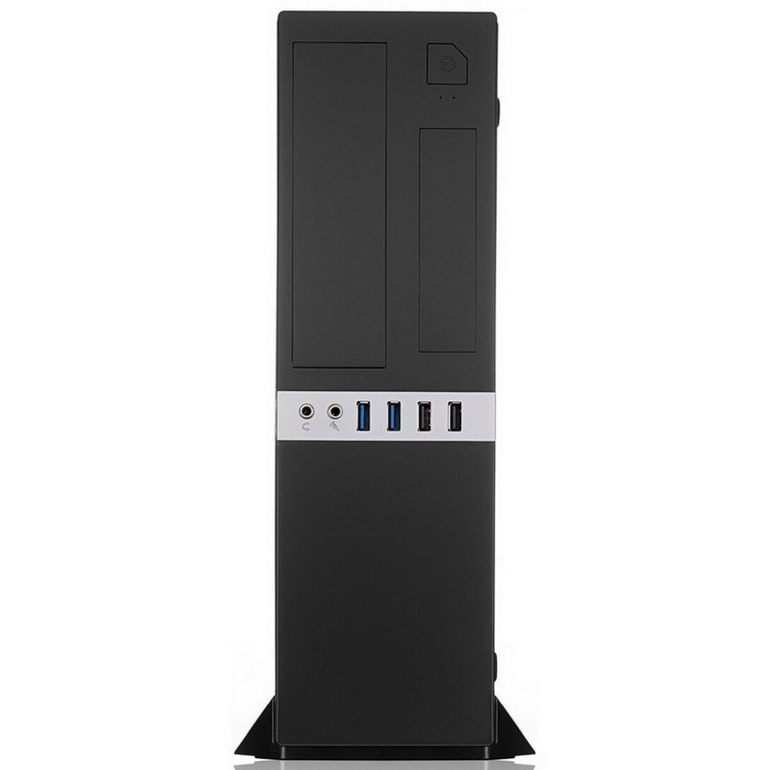 Компьютерный корпус Foxline FL-203-GT-300 mATX case black, w/PSU TFX 300W 80+ bronze, w/2xUSB2.0+2xU