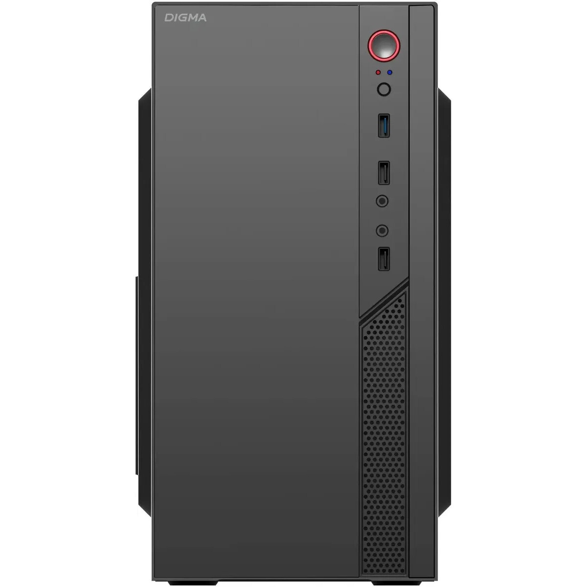 Компьютерный корпус Digma DCC-MN306 черный без БП mATX 1x80mm 1x92mm 2x120mm 2xUSB2.0 1xUSB3.0 audio