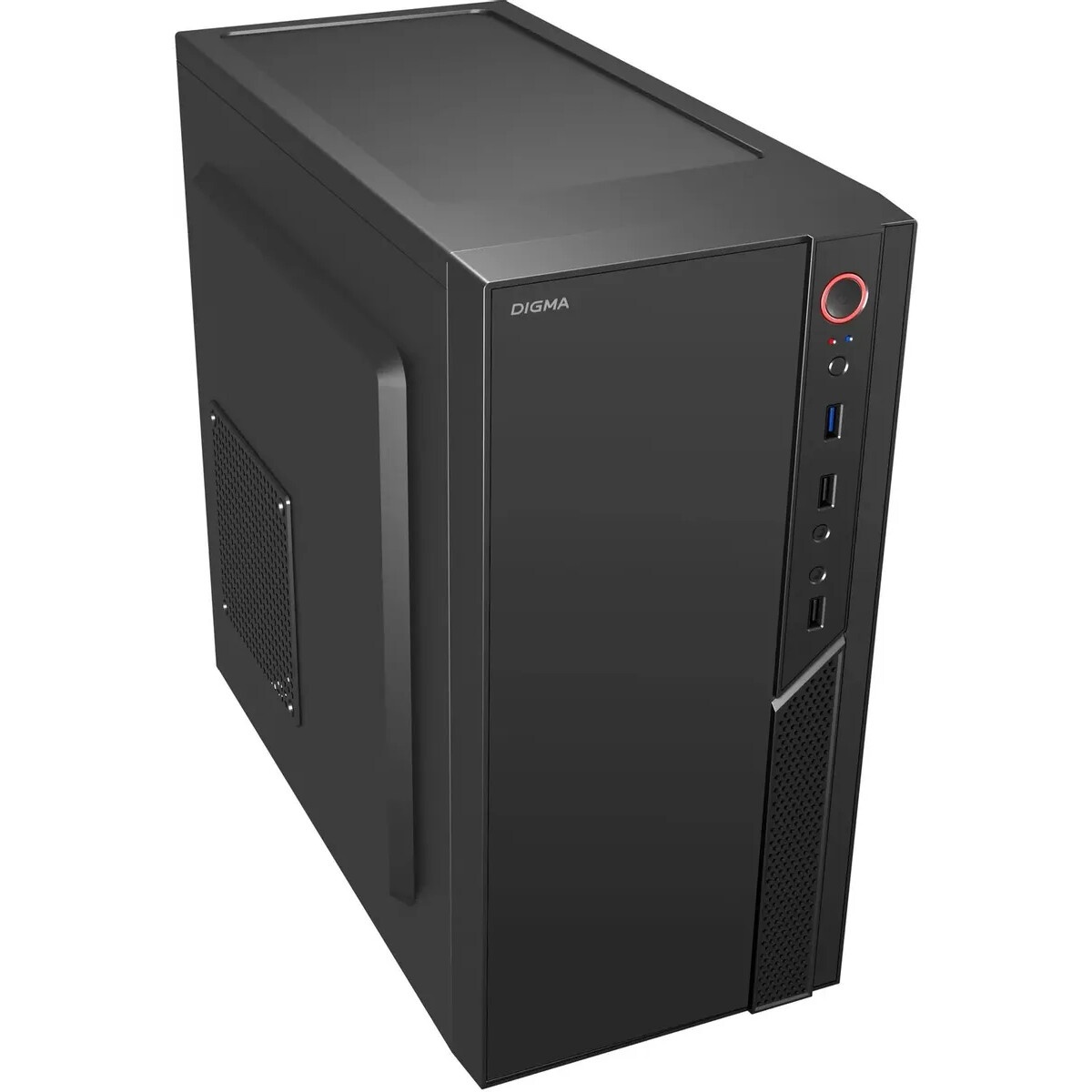 Компьютерный корпус Digma DCC-MN306 черный без БП mATX 1x80mm 1x92mm 2x120mm 2xUSB2.0 1xUSB3.0 audio