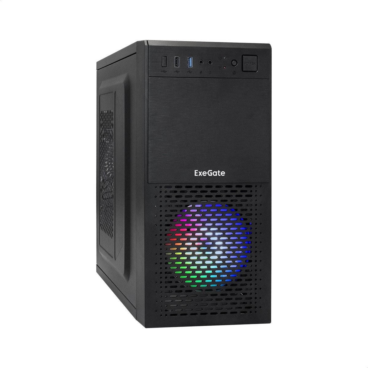Компьютерный корпус Minitower ExeGate mEVO-7807-NPX500 (mATX, БП 500NPX 12см, 1*USB+1*USB3.0, черный