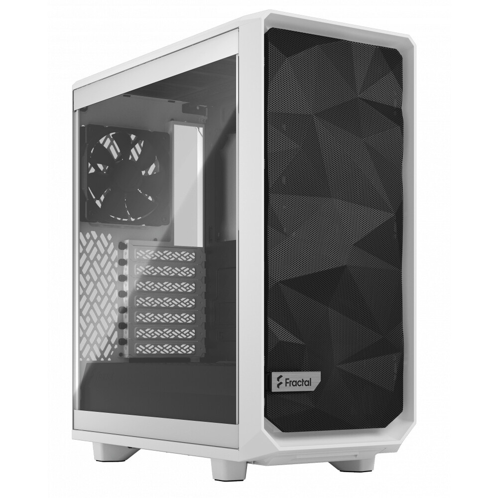 Корпус Fractal Design MESHIFY 2 COMPACT WHITE - TG / ATX, TG / 2x140mm & 1x120mm fans inc. / FD-C-ME