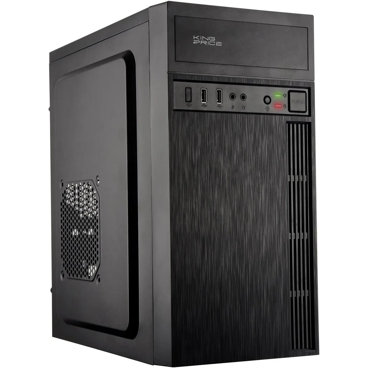 Компьютерный корпус KingPrice KPCC-MN210 черный без БП mATX 1x80mm 2x120mm 2xUSB2.0 audio