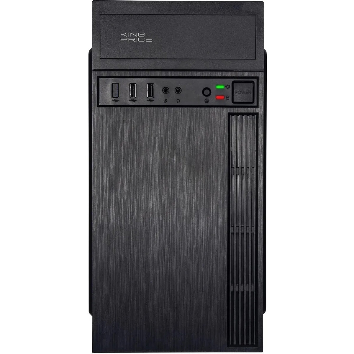 Компьютерный корпус KingPrice KPCC-MN210 черный без БП mATX 1x80mm 2x120mm 2xUSB2.0 audio