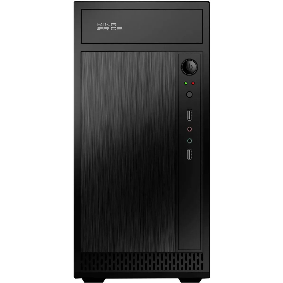 Компьютерный корпус KingPrice KPCC-MN210 черный без БП mATX 1x80mm 2x120mm 2xUSB2.0 audio