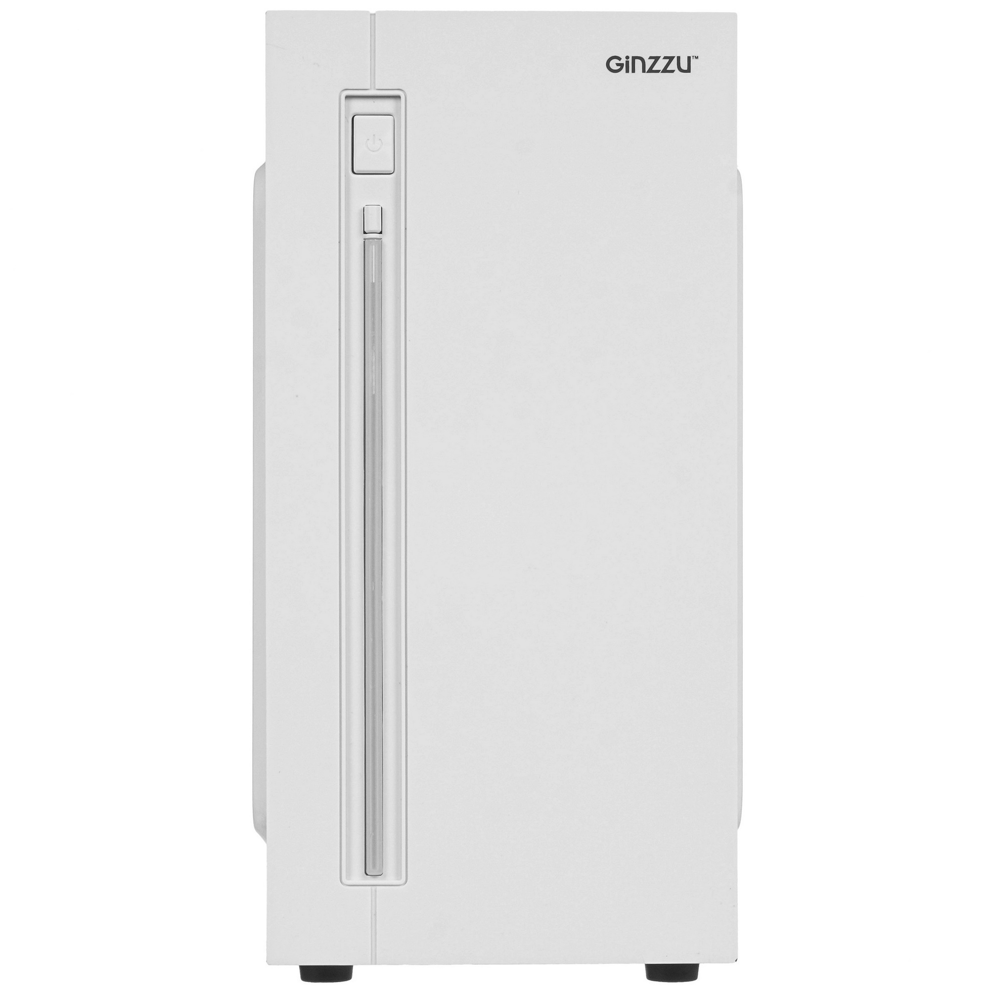 Компьютерный корпус MiniTower Ginzzu D380, RGB, mATX, 2xUSB2.0, белый,без БП, без вентиляторов