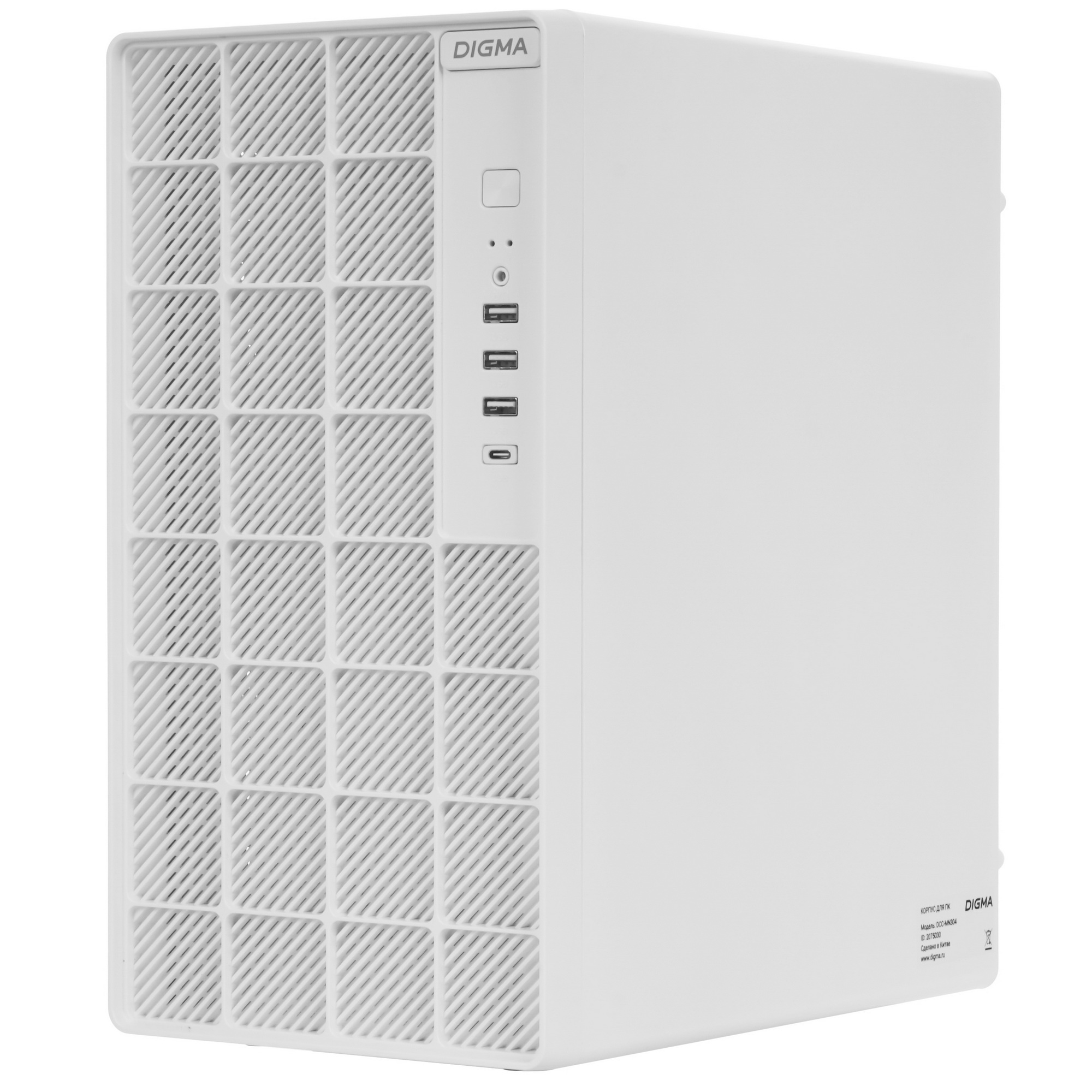 Корпус Digma DCC-MN304 белый без БП mATX 2x120mm 2xUSB2.0 1xUSB3.0 audio