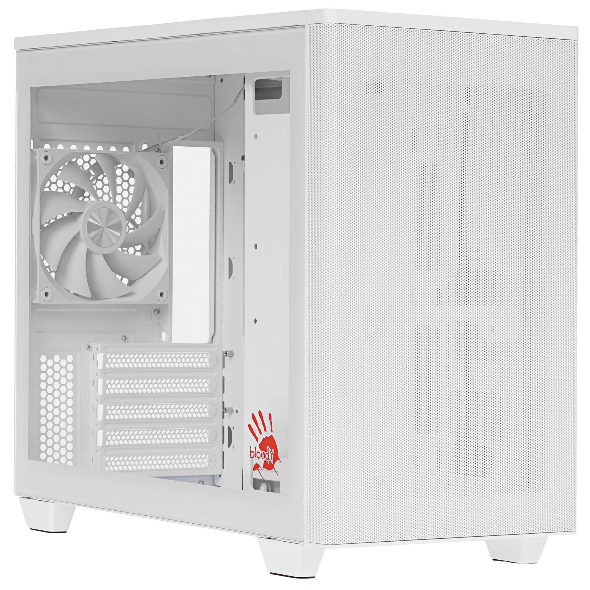 Корпус Bloody BD-CC117F белый без БП mATX 5x120mm 1xUSB2.0 1xUSB3.0 audio bott PSU